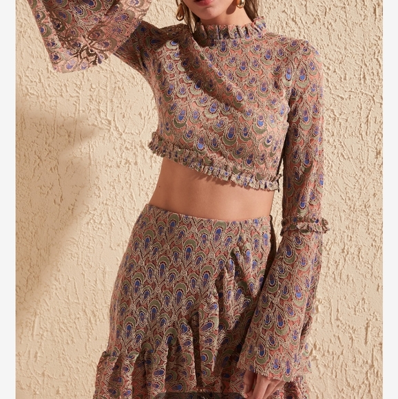 🆕 Trendyol Multi color crop lace blouse - Picture 4 of 5